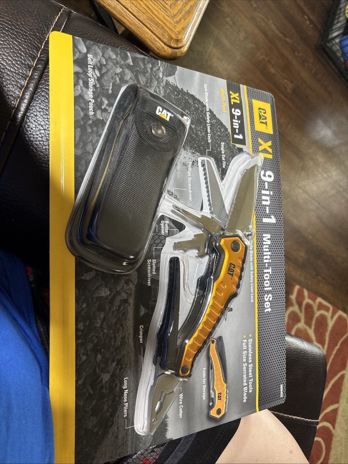 CAT XL 9-in-1 Multi-Tool Set, Stainless Steel with Belt Loop Storage Pouch NIP