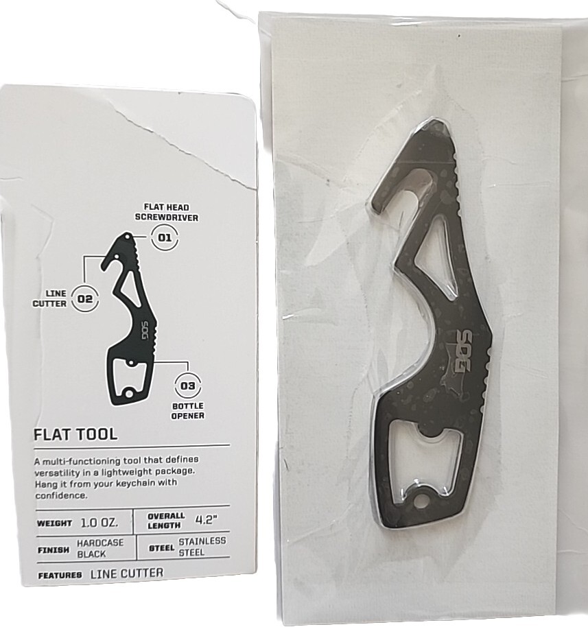 SOG Flat Tool Line Cutter/Bottle Opener/ Flathead Screwdriver – NEW OPEN STOCK