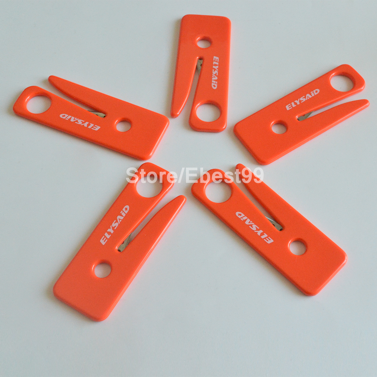 10pcs Seatbelt Cutter Safe Handle Razor Blade Car Seat Belt Knife Sharp Orange