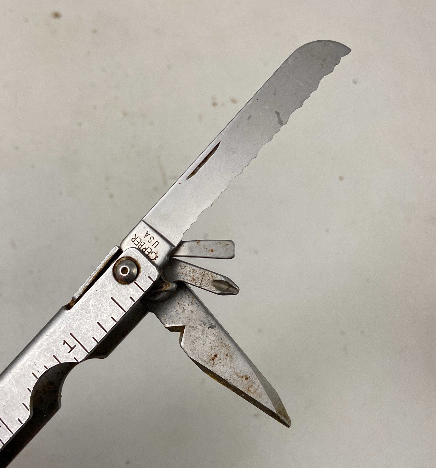 🌟Gerber USA MP400 Blunt Nose Multi-Tool, Pliers, Knife, File, Vintage NICE!
