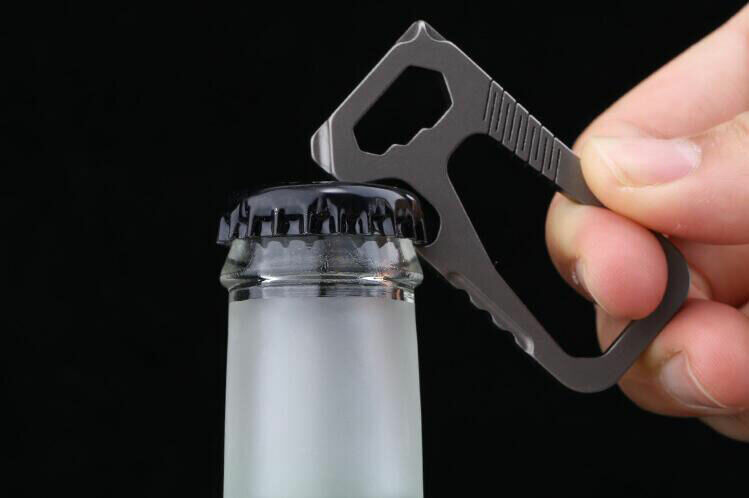 TC4 Titanium Key Chain Carabiner Opener Outdoor Portable Multi EDC Tool