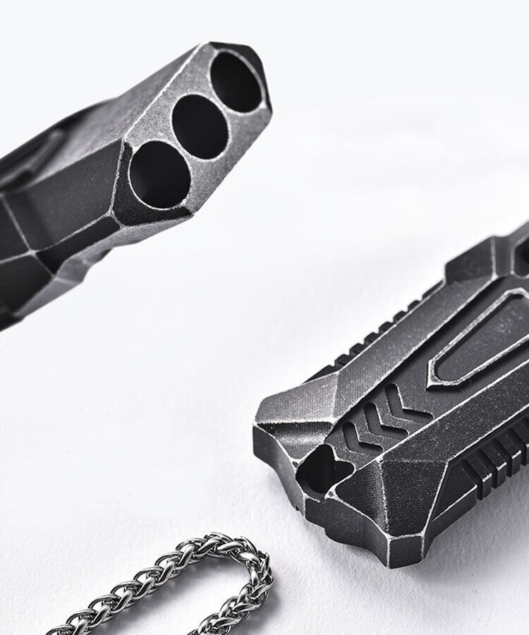 Aluminium Alloy 3 Tube Whistle Outdoor Camping Survival EDC keychain Tool 120dB+
