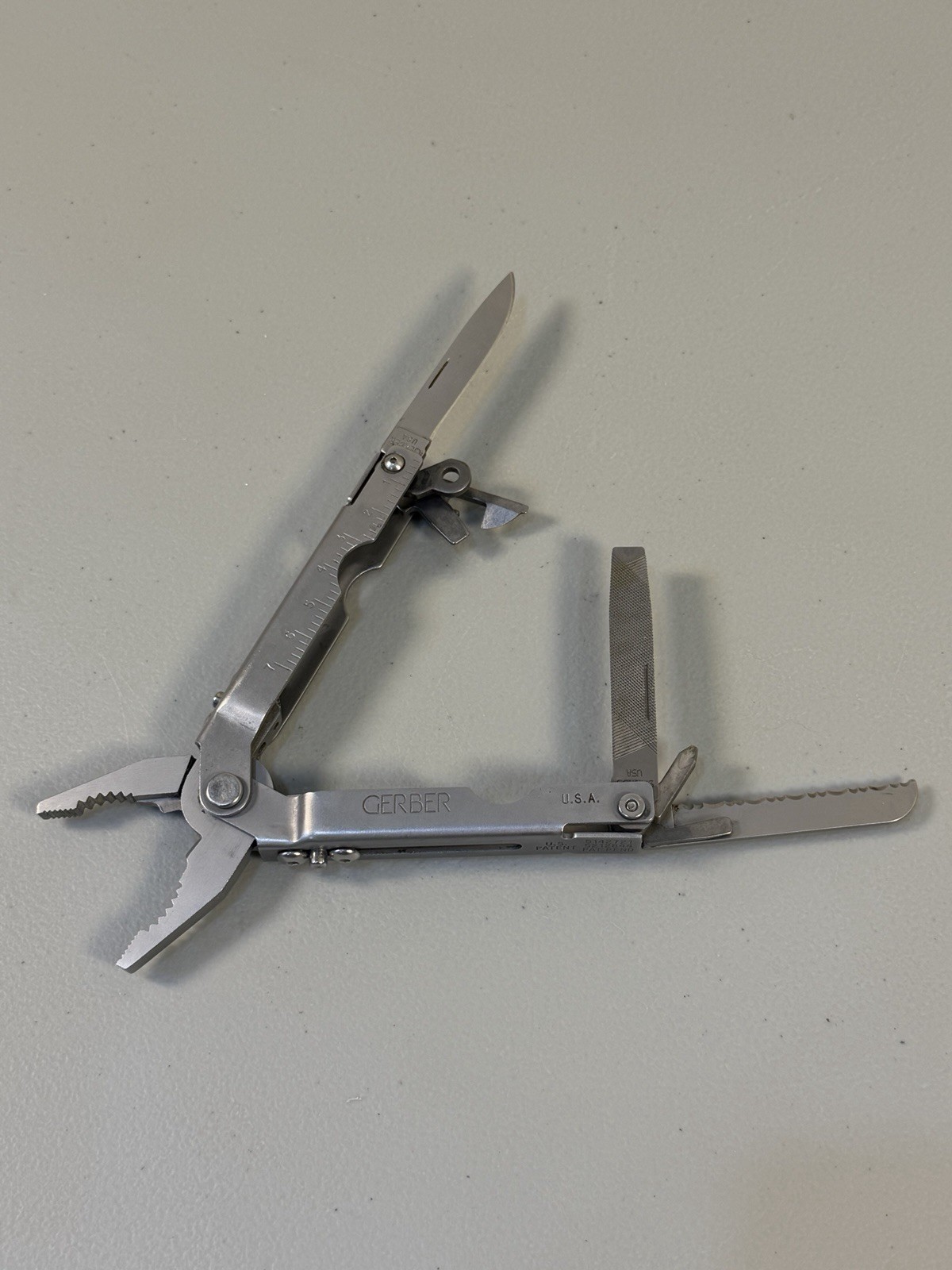 VTG Rare Gerber Multi Plier Folding Multi Tool W/ Sheath Early Model Very Nice