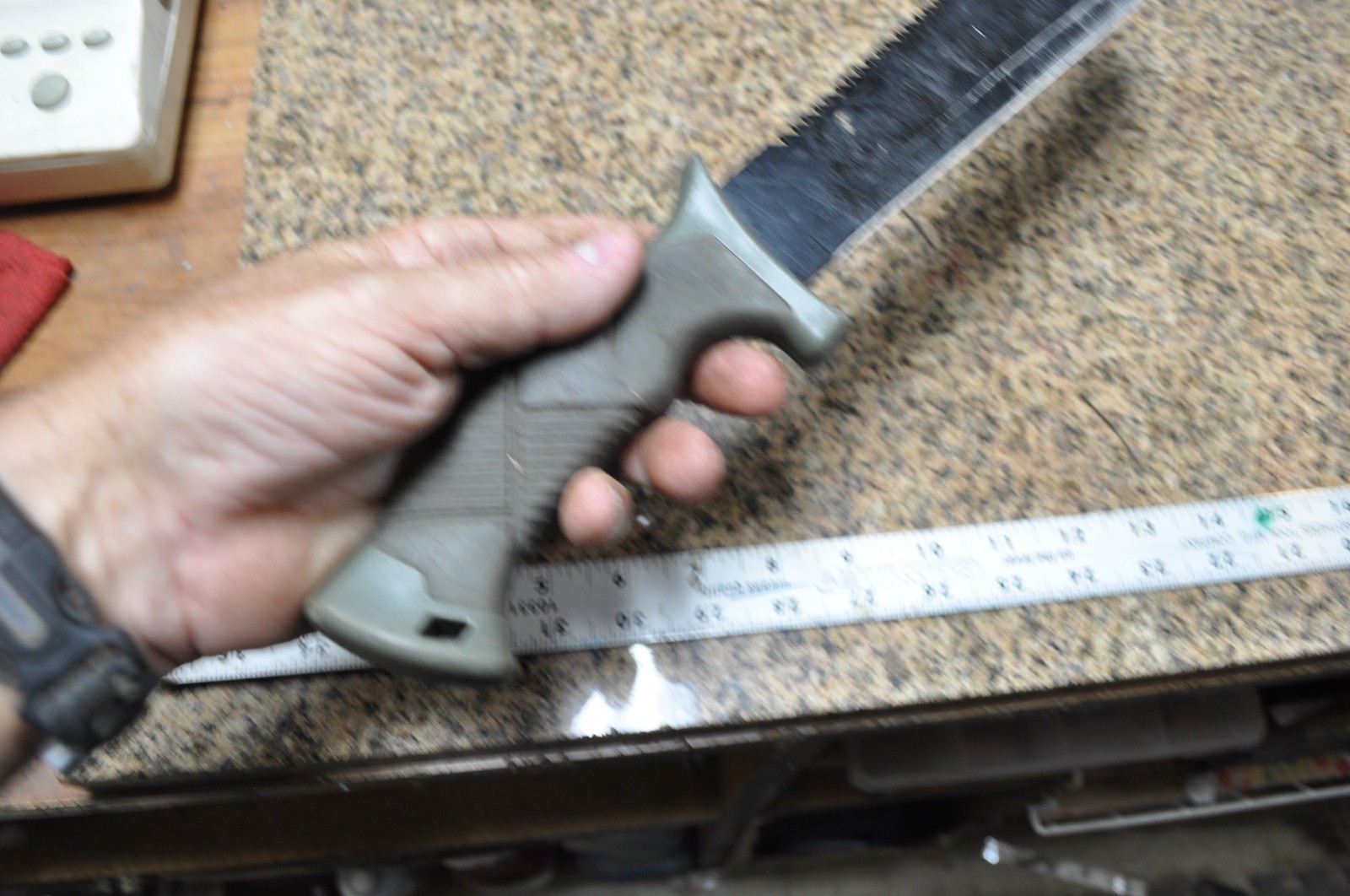 Ozark Trail 10” Machete With Saw Teeth NO SHEATH, Used, see pictures for info