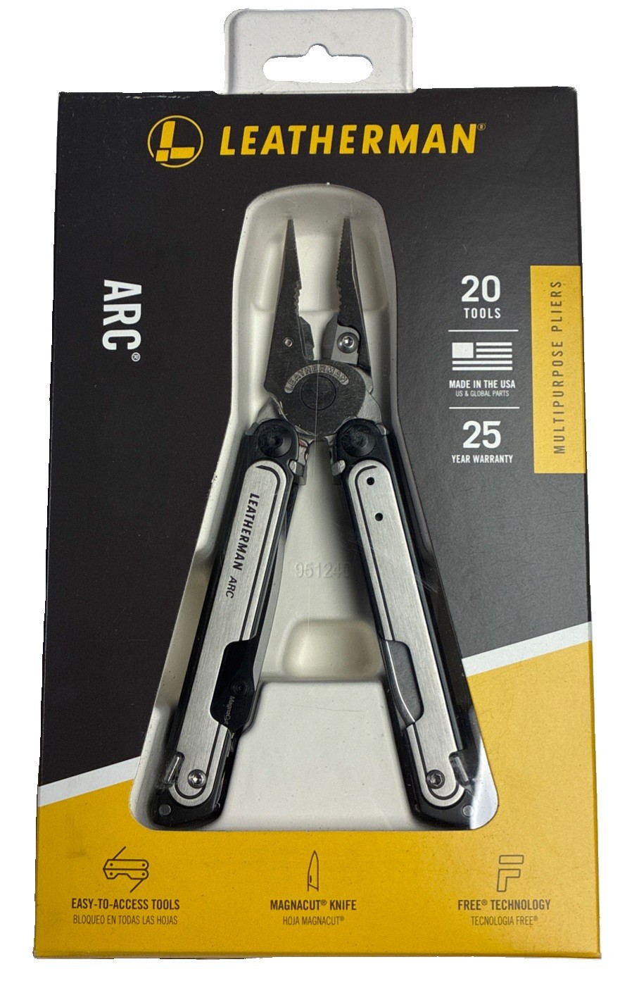 NEW Leatherman Arc Multi-Tools Multi Purpose Pliers 833075 Black Steel/Silver