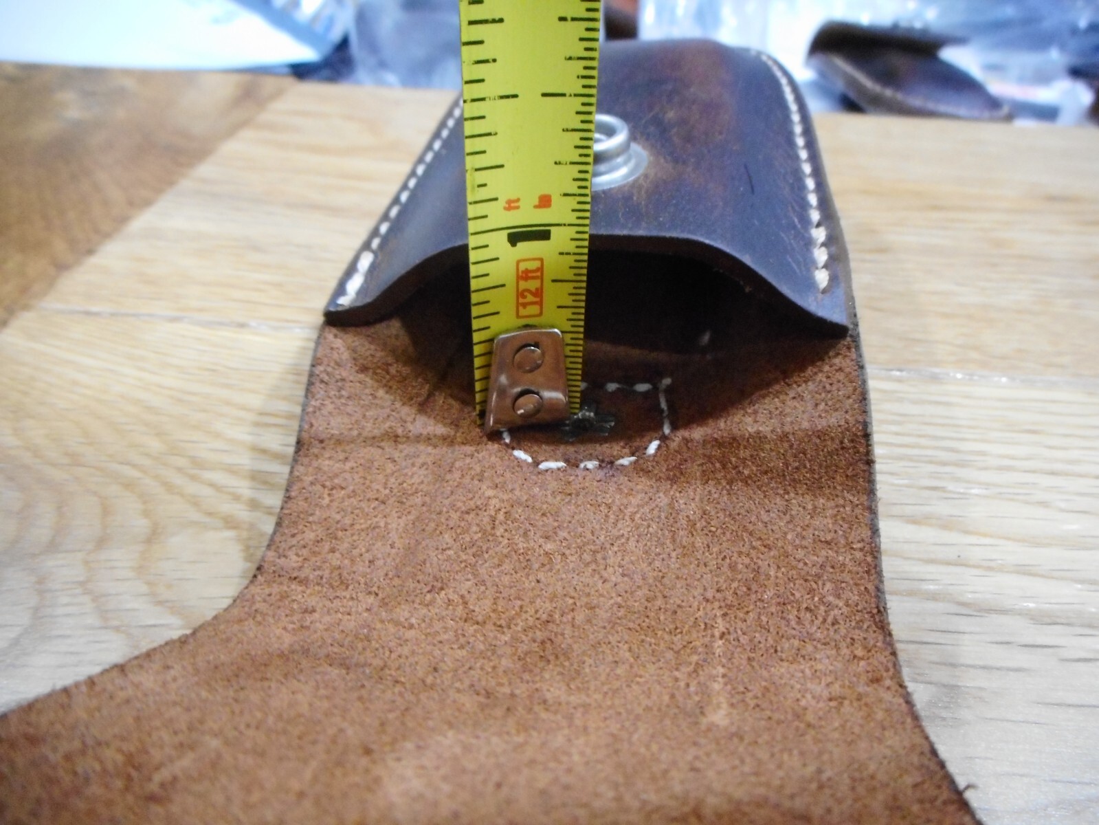 Leatherman Wave Crazy Horse leather sheath. Replica Indian nickel . Sheath only.