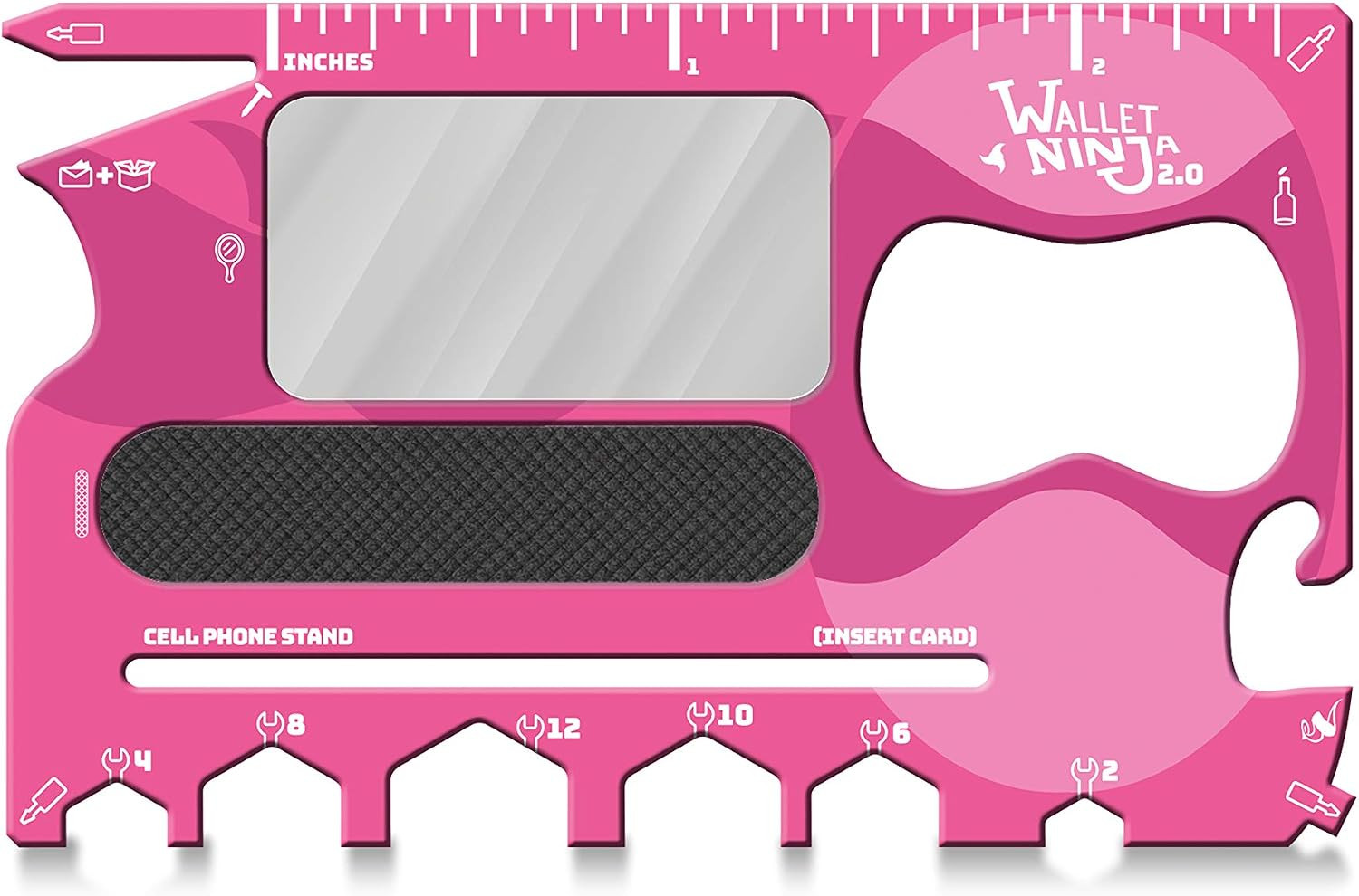 2.0 (Advanced 20-In-1 Multitool, Now with Mirror + Nail File) (Pink)