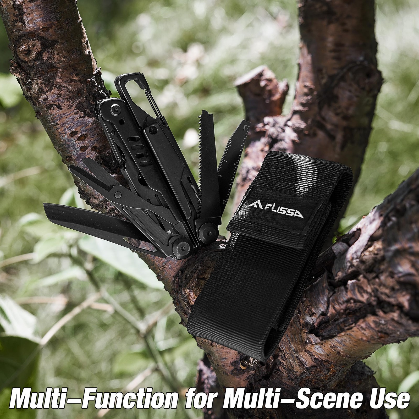 15-in-1 Multi-tool Pliers with Sheath, Portable Pocket Knife with Safety Lock…