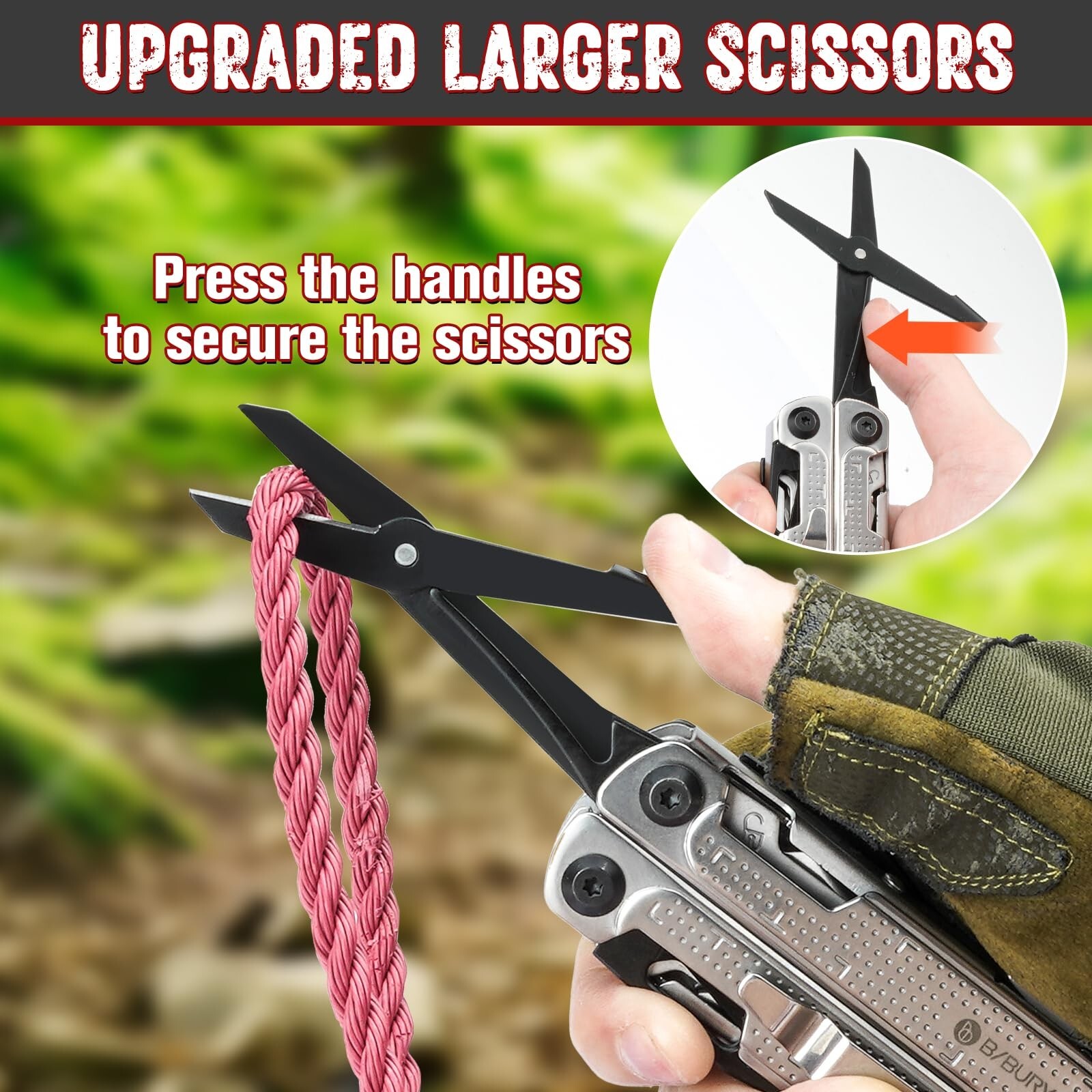 BIBURY Multitool Pliers, Stainless Steel Multi Tool with Upgraded Rope Cutter…