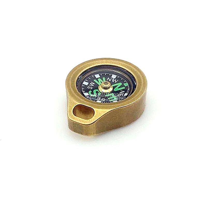 Portable Brass Compass for Outdoor Camping Travel EDC Tool Necklace Pendant DIY