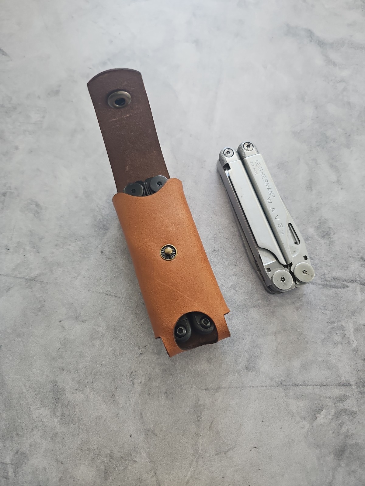 Leatherman wave Or Wave+ leather sheath handmade. Sheath only.