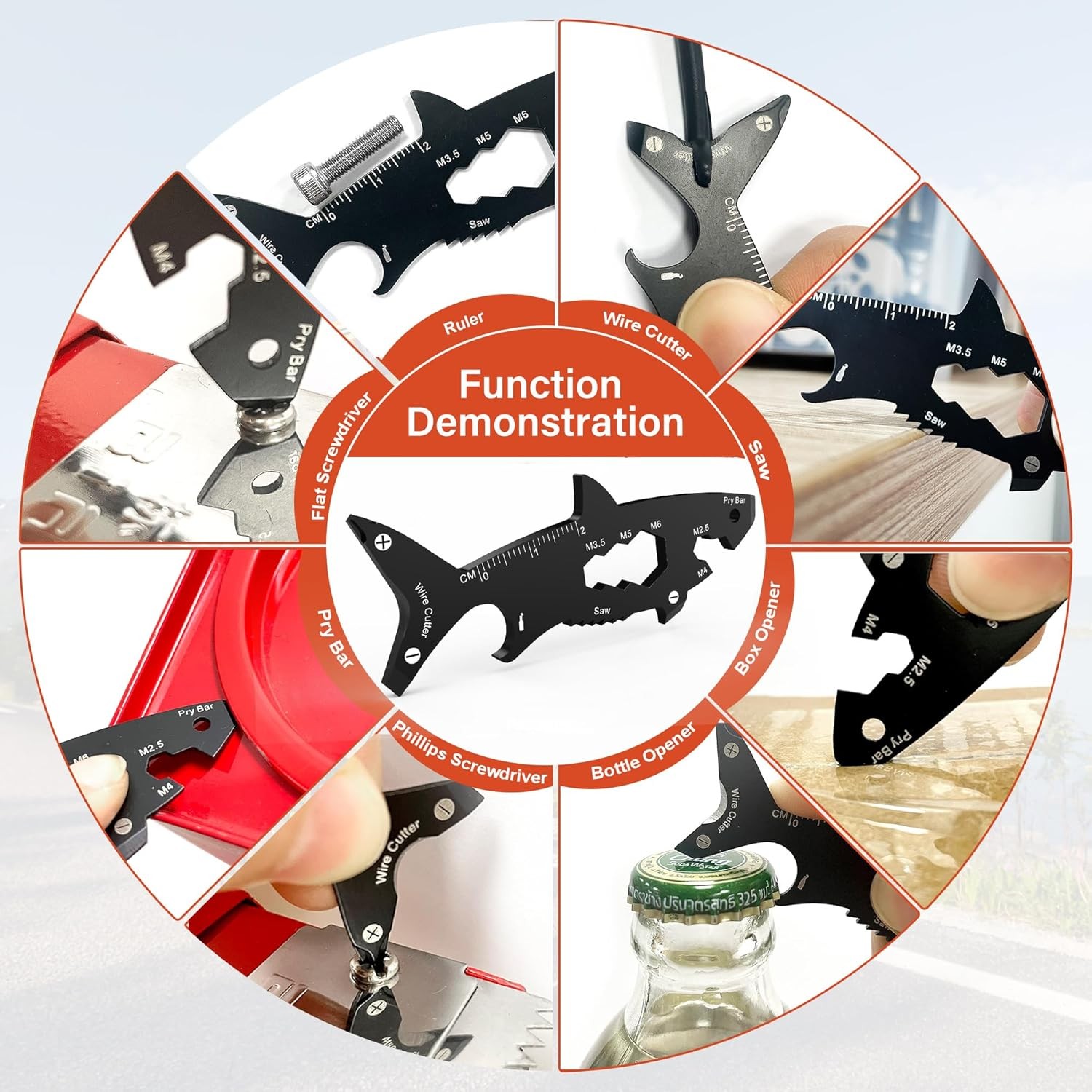 Fun Mens Gifts EDC Multitool – Unique Men Birthday Shark Gift, Novelty Christmas