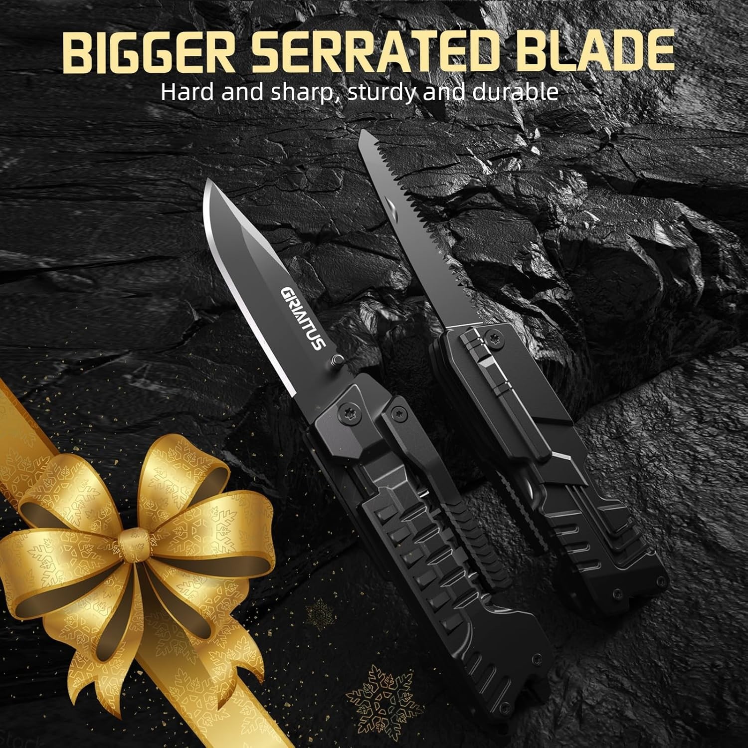Gifts for Adventurous Men: Compact 17-in-1 Multi-Tool Knife with Safety Lock