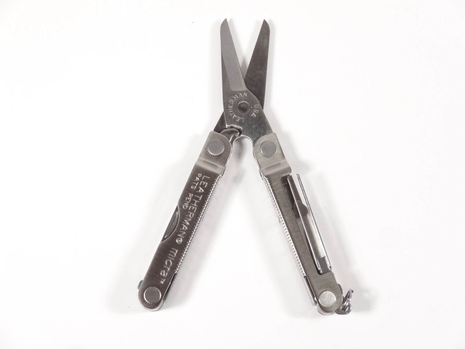 Vintage NOS Leatherman Micra Multi Tool Made In USA Scissors Knife Tweezers File