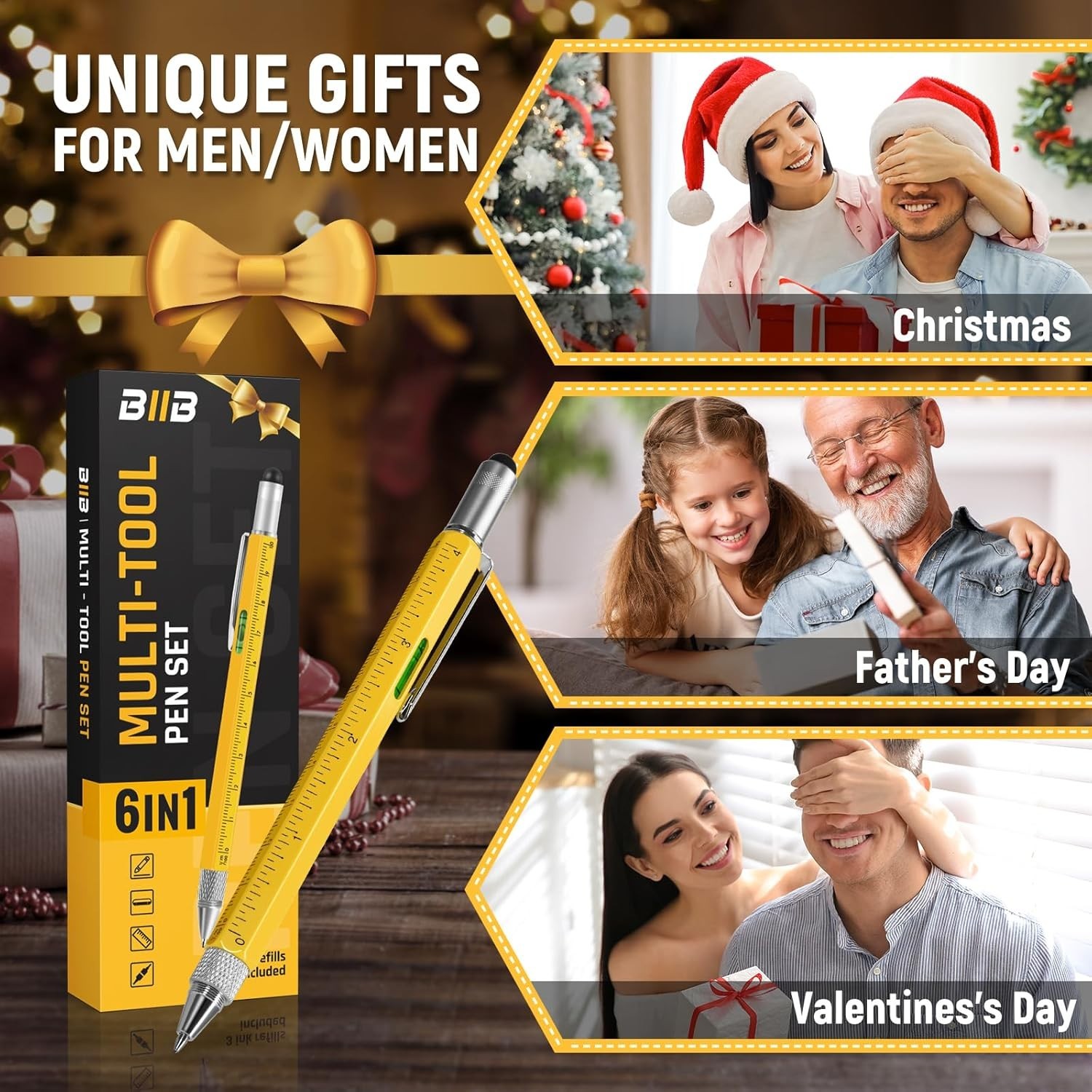 Multitool Pen Gadgets Gifts for Men Dad DIY Stocking Stuffers Christmas 2025