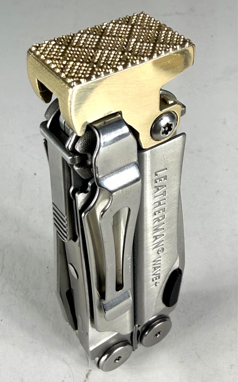 For Leatherman Wave +,SUPERIOR BRASS Hammer Head Mod, Modification, CNC Made