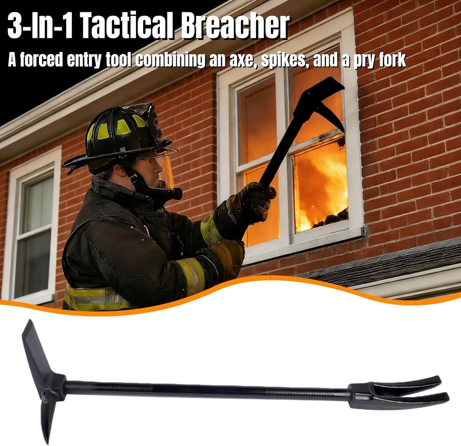 30″ Demolition Halligan Bar, 4140 Alloy Steel Pry Tool Electroless Nickel Finish