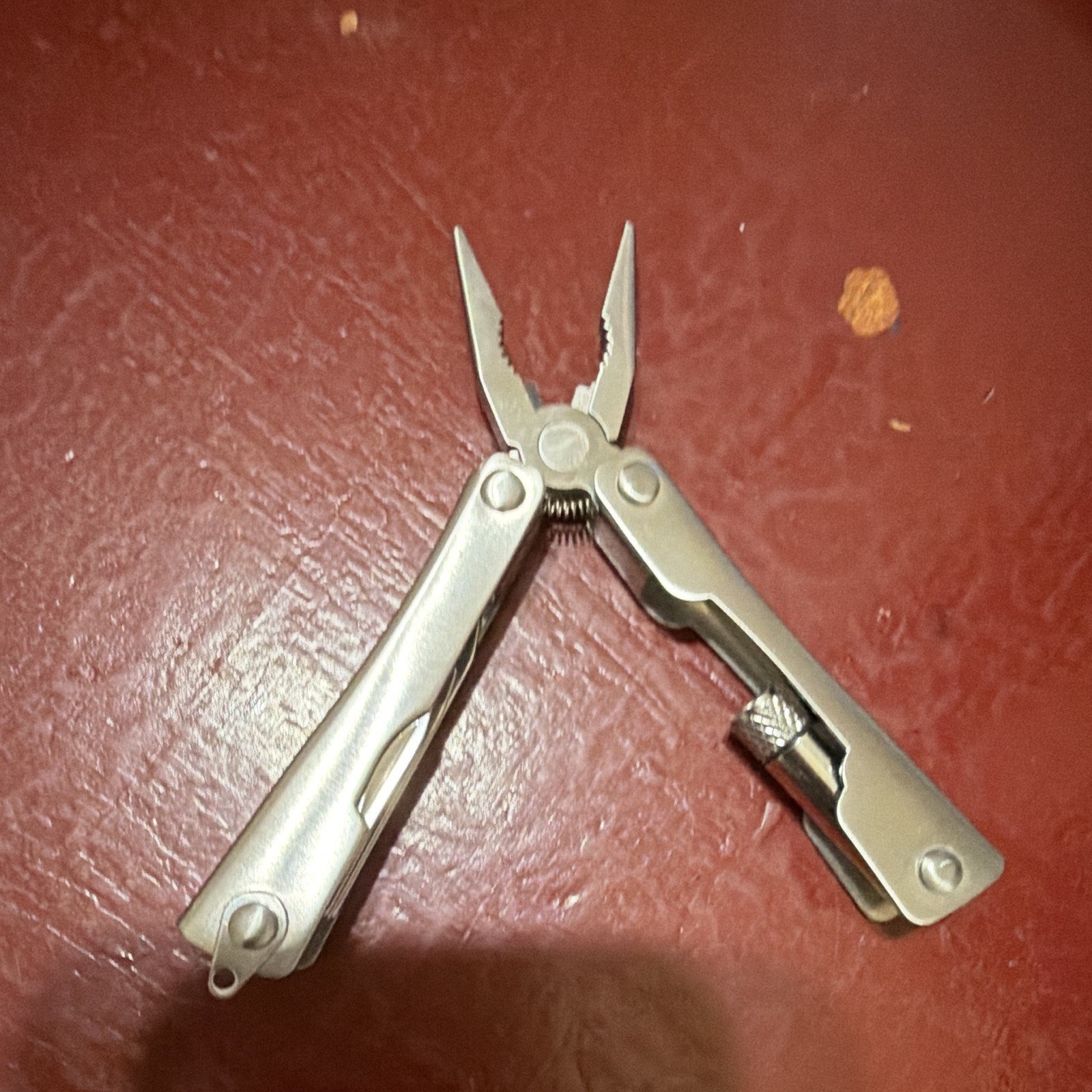 Stainless Steel Folding Multi-Tool Pliers 7-Tool Knife File Sheath Silver