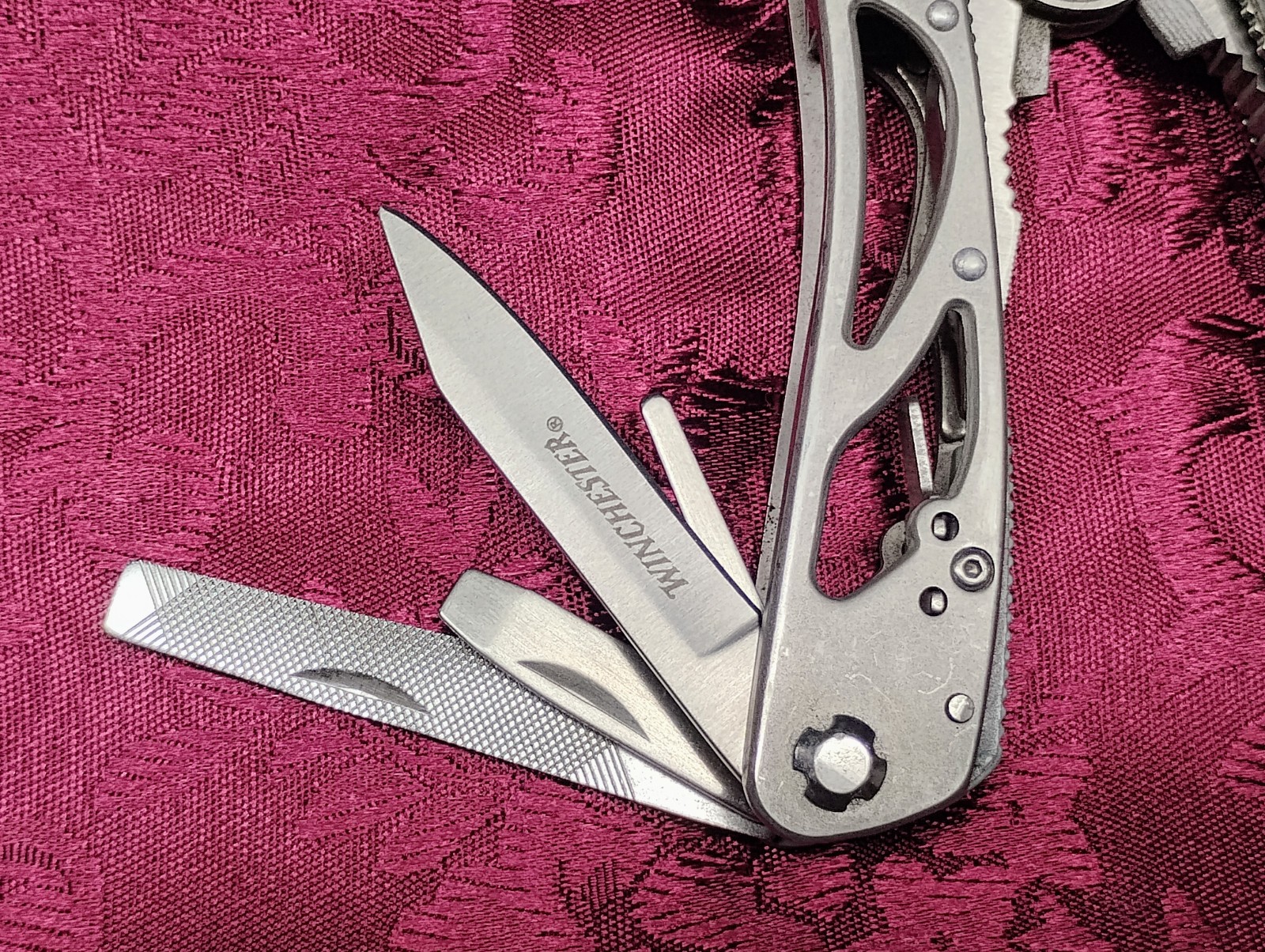 Winchester Multi Tool Mens Pocket Knife Fishing Hunting Shooting Pliers Sheath