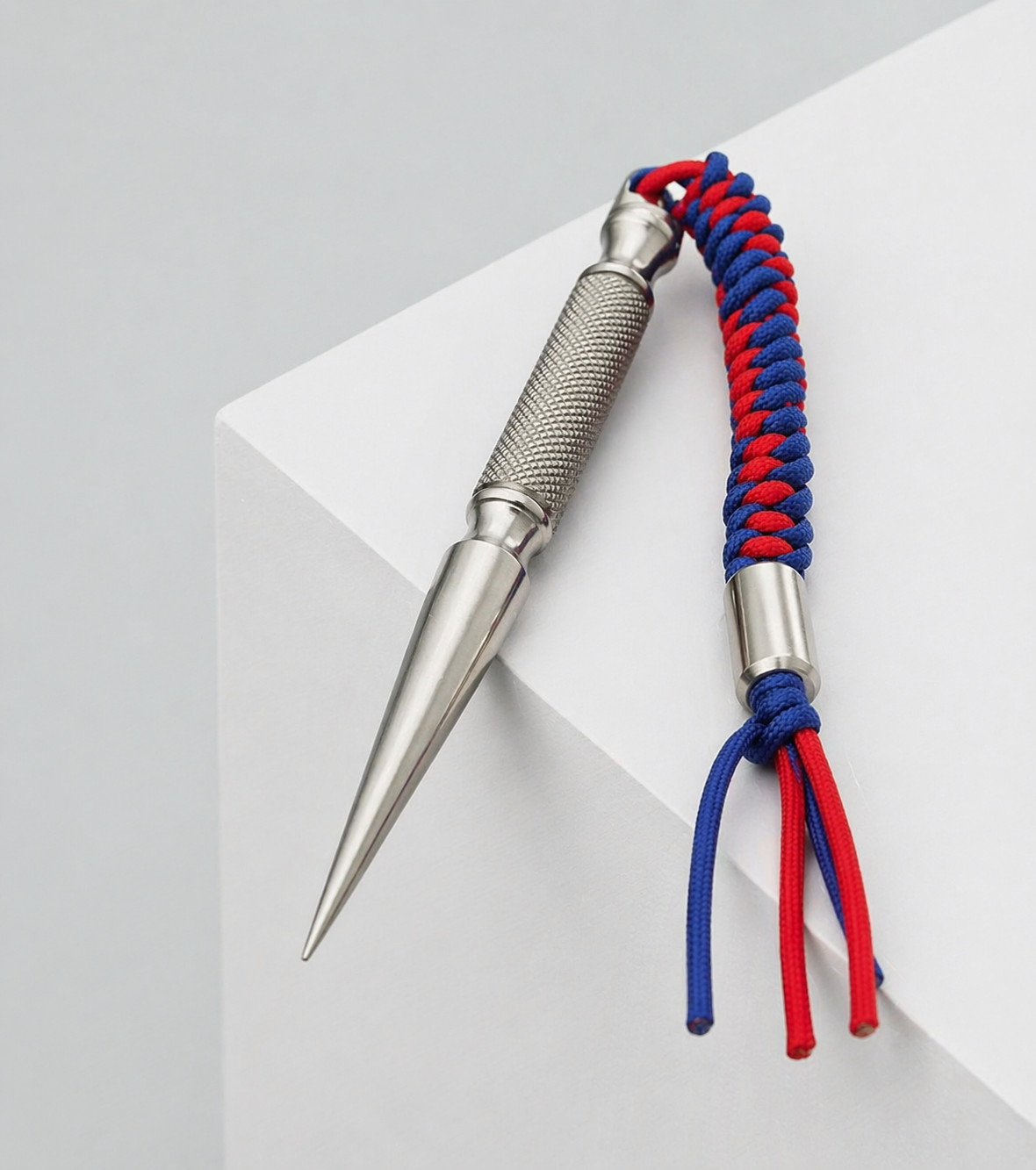 Handmade Spike Dagger Pendant Paracord Necklace Tactical Style Metal Charm EDC C