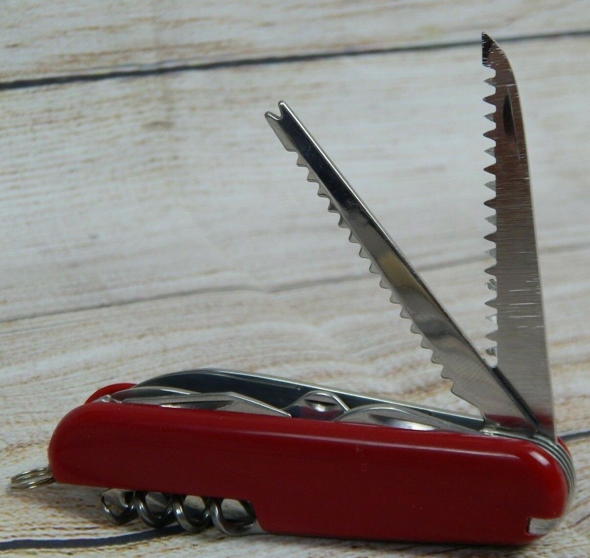 13 Function Multi Tool Survival Rescue Pocket Knife Camping Scout Stainless Red