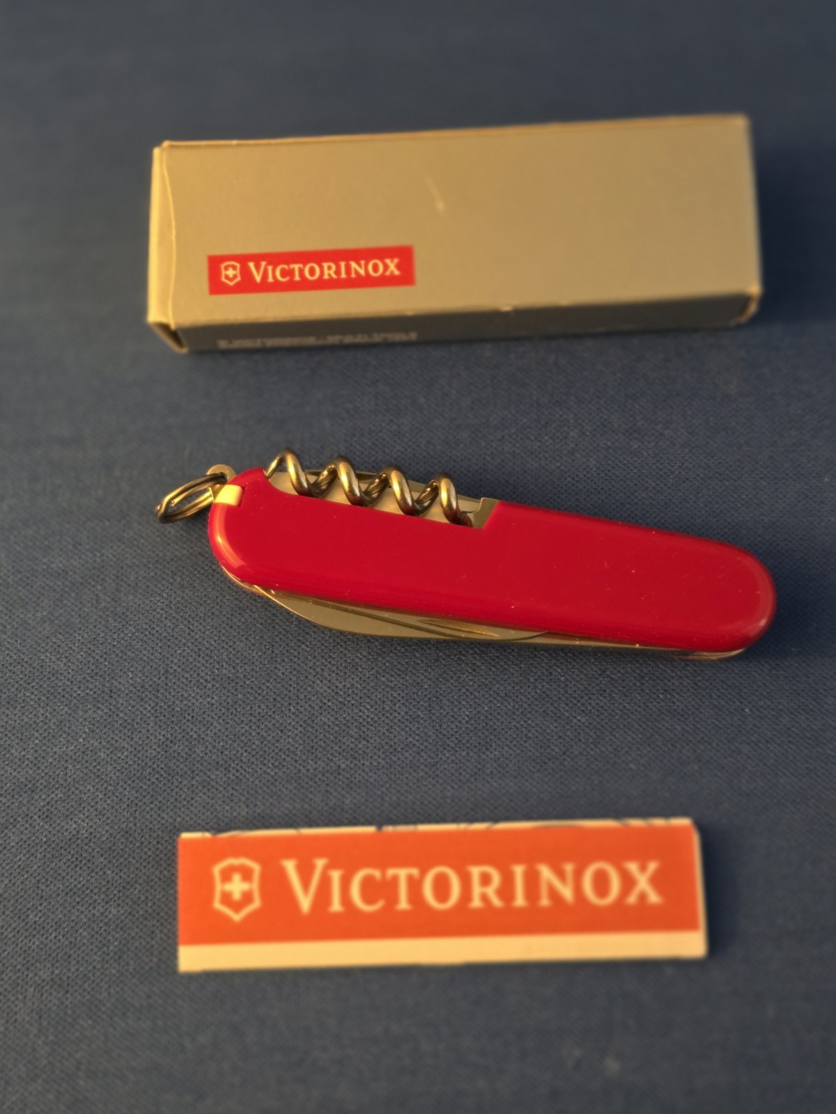 Victorinox Swiss Army Red Multi-Tool Knife 7 Tools Stainless Steel Straight Edge