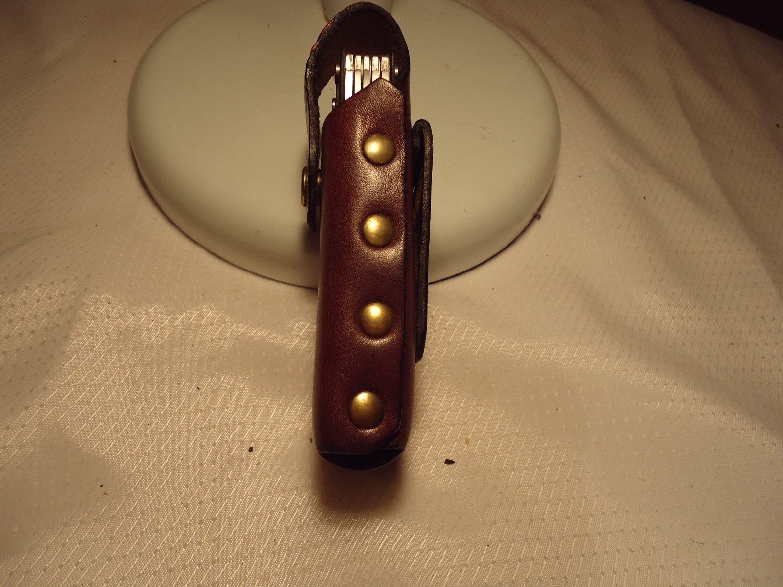 Eddie Bauer 10-1 Tool with leather case 4.5×1.5 /stainless steel