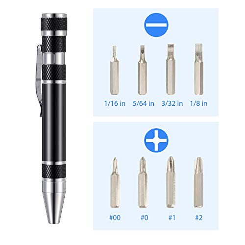 Mudder 4PCS 8-in-1 Pen Screwdriver Magnetic Mini Multitool