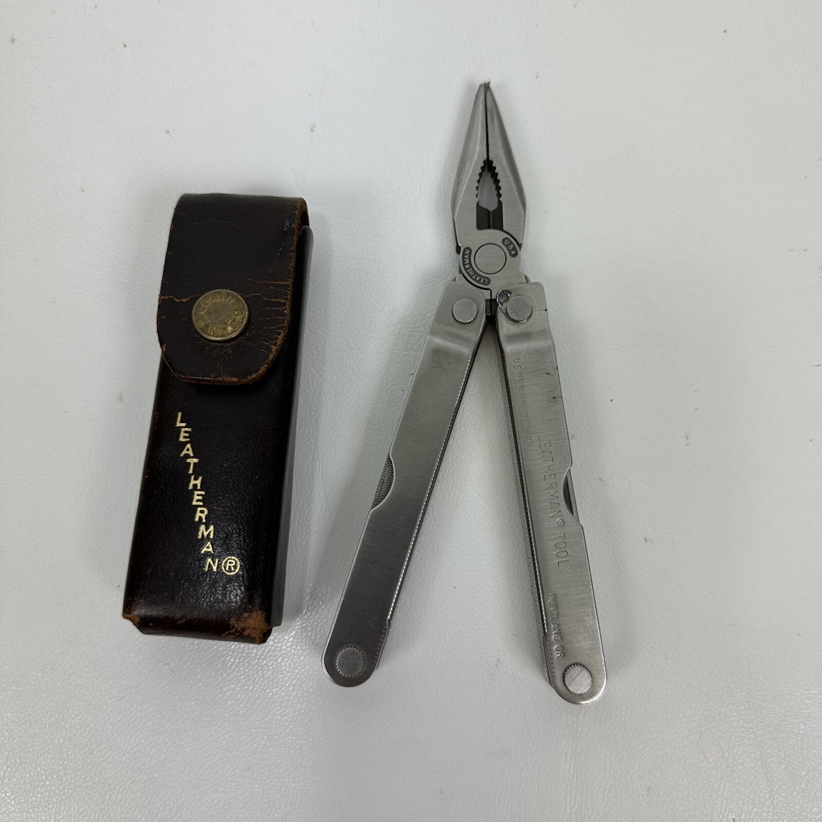 Leatherman Multi Tool Portland OR TM 1325473 With Pouch USA Vintage Original