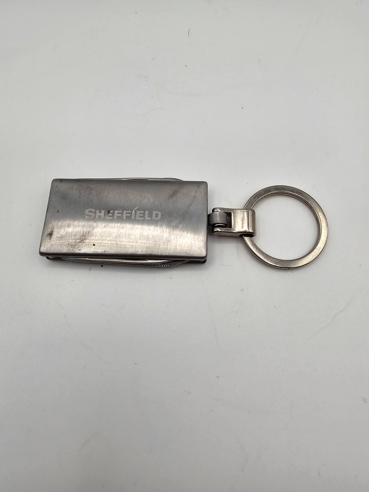 Sheffield Multi Tool Keychain Blade Scissors File Ruler Bottle Opener