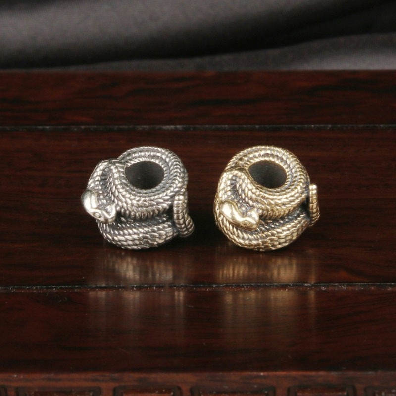 3Pcs Lanyard Beads Light Weight Snake Parachute Cord Beads Unique Charm Beads