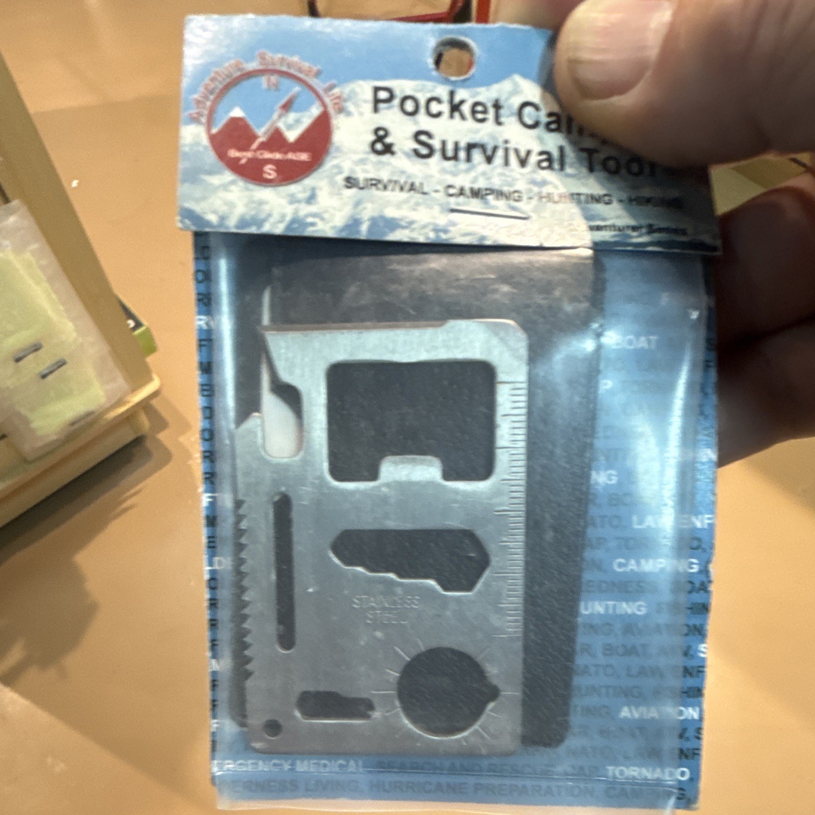 Adventurer Pocket Camper & Survival Tool 11-in-1 Credit Card Multi-Tool