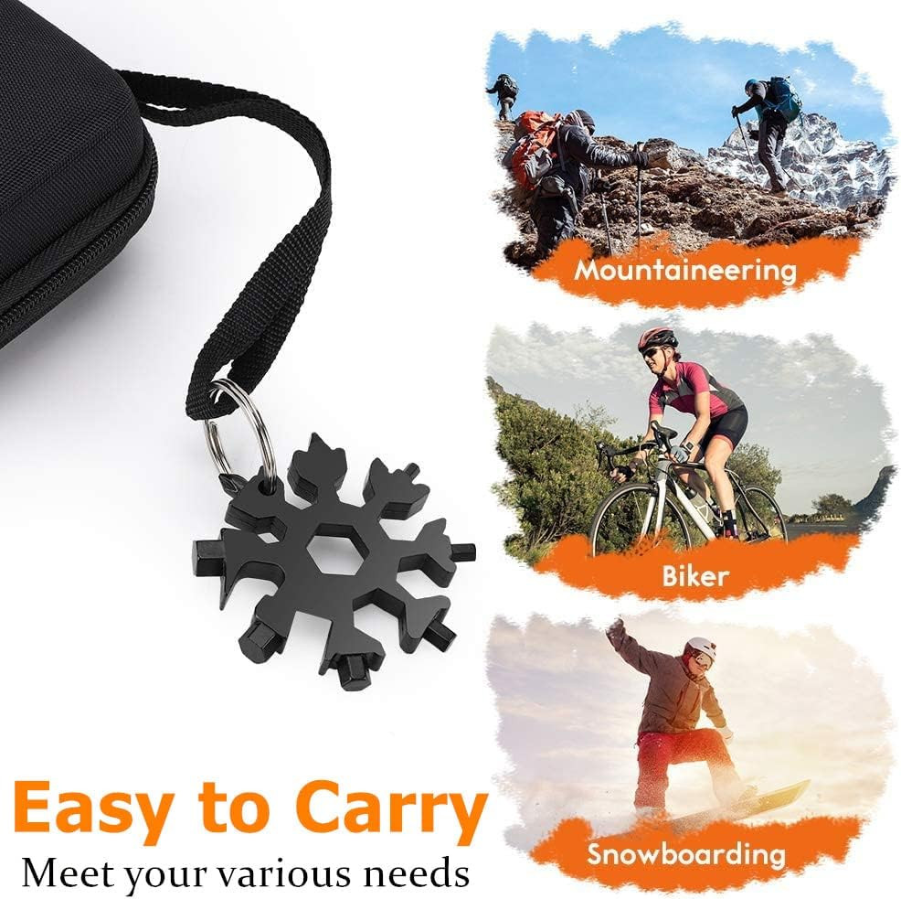 18-in-1 Snowflake Multi Tool, Fathers Day Mens Gifts, Birthday Gifts for Mens
