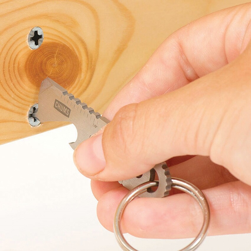 Tasker Keychain Phillips Screwdriver Bottle Opener Metric Ruler Flat Head EDC