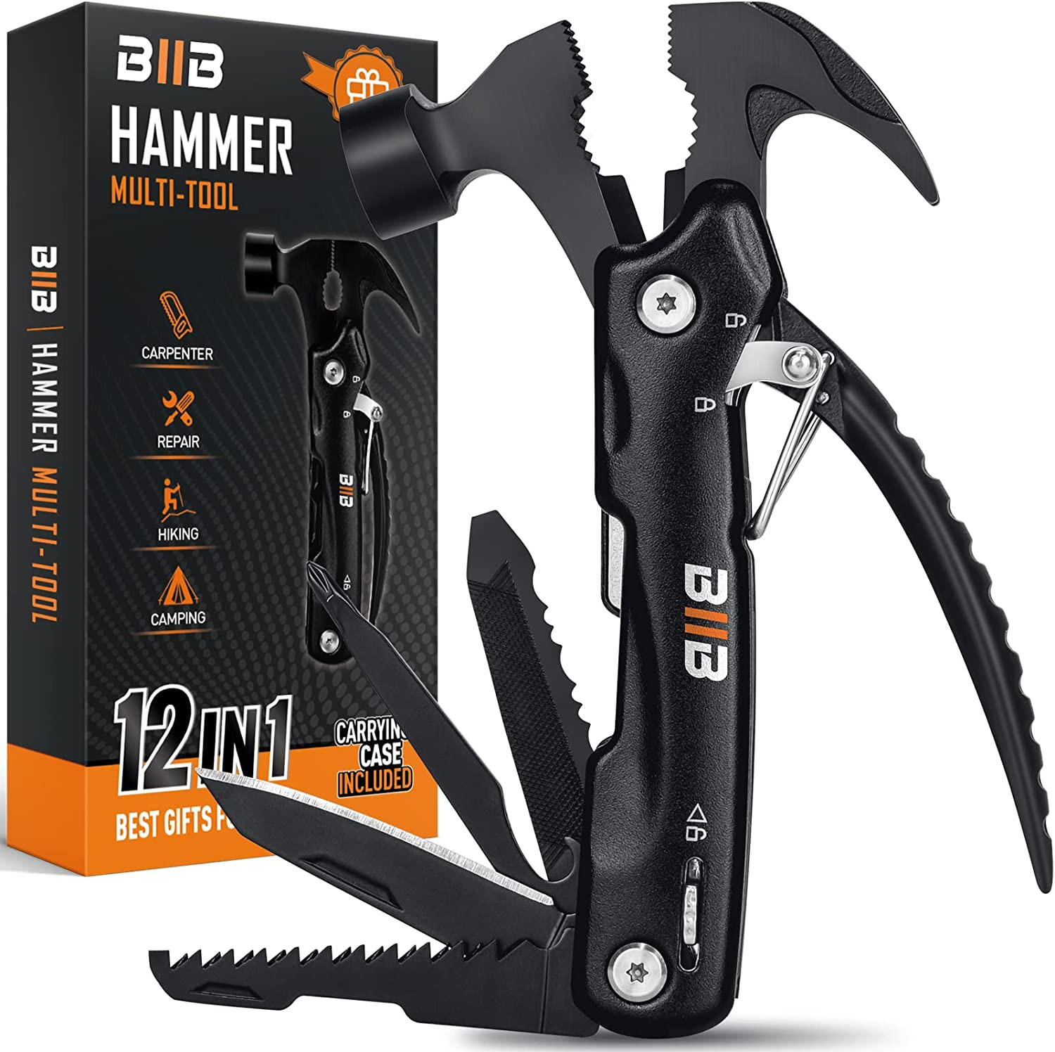 Gifts for Men, 12 in 1 Hammer Multitool, Fathers Day Mens Gifts for Husband Dad,