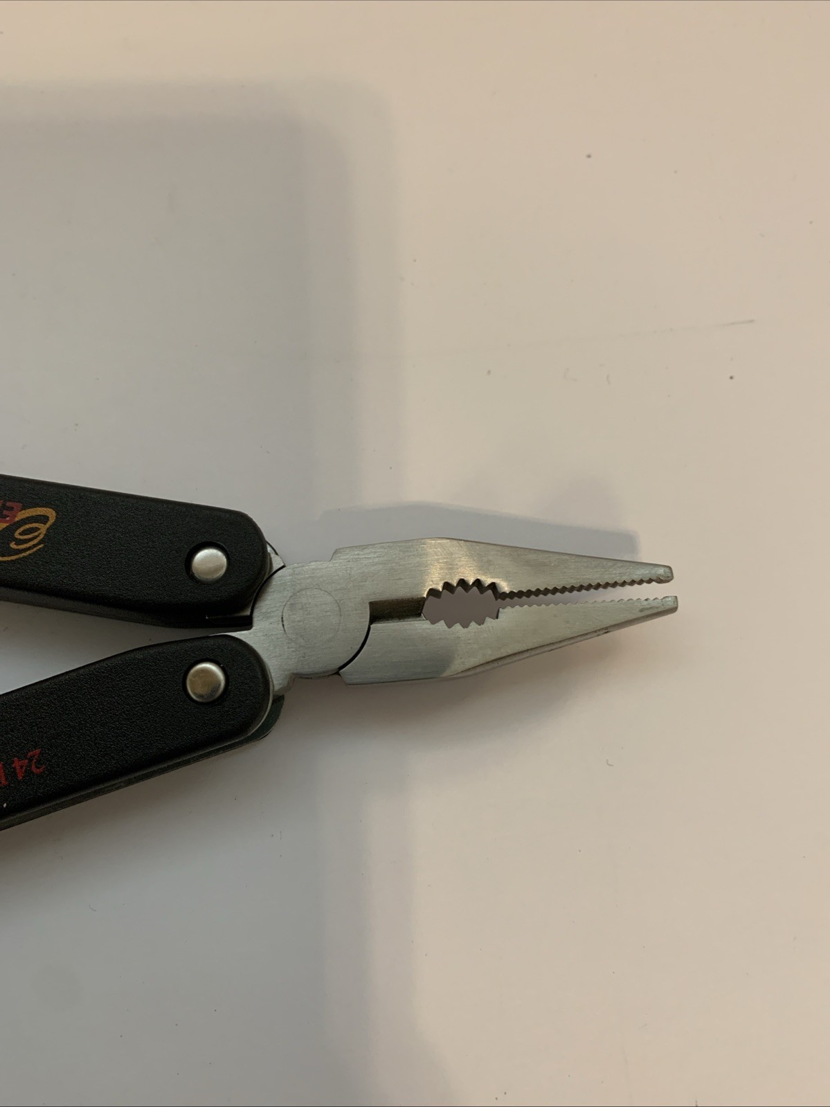 Enbridge Logo Multi Tool With Nylon Belt Sheath Stainless Steel Folded 5”