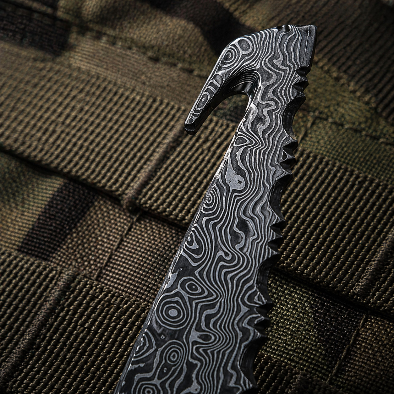 Custom VG10 Damascus (Serrated)Blade for LEATHERMAN SURGE – CNC, 60HRC