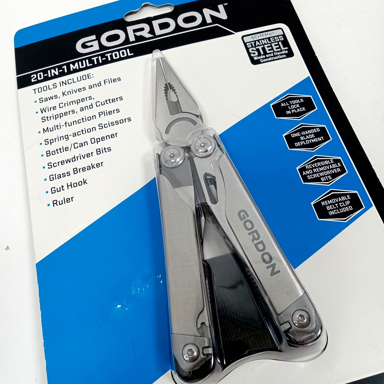 GORDON 20 in 1 Multi-Tool with Woven Sheath Harbor Freight