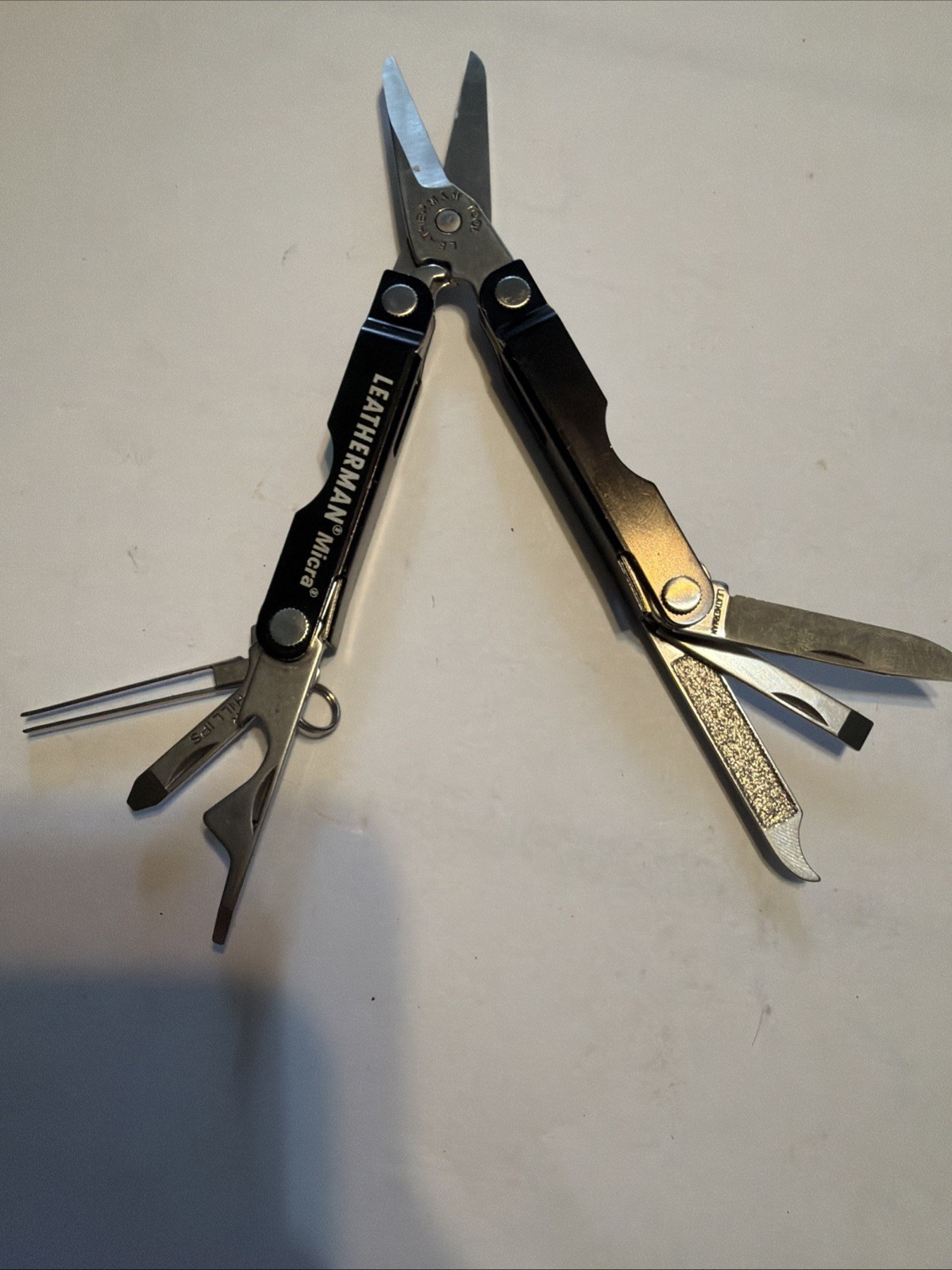 Leatherman Micra Multi-Tool Stainless Steel Blade Knife, Scissors, Key Ring