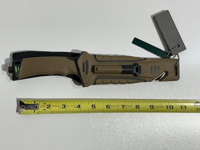 StatGear Surviv-All Hunting Knife Sheath Firestarter Cord Cutter Sharpener SL14