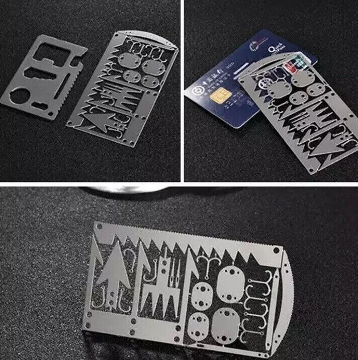 Bugout Fishing 22 in 1 Survival Card Stainless, Lightweight (5706) Free Shipping