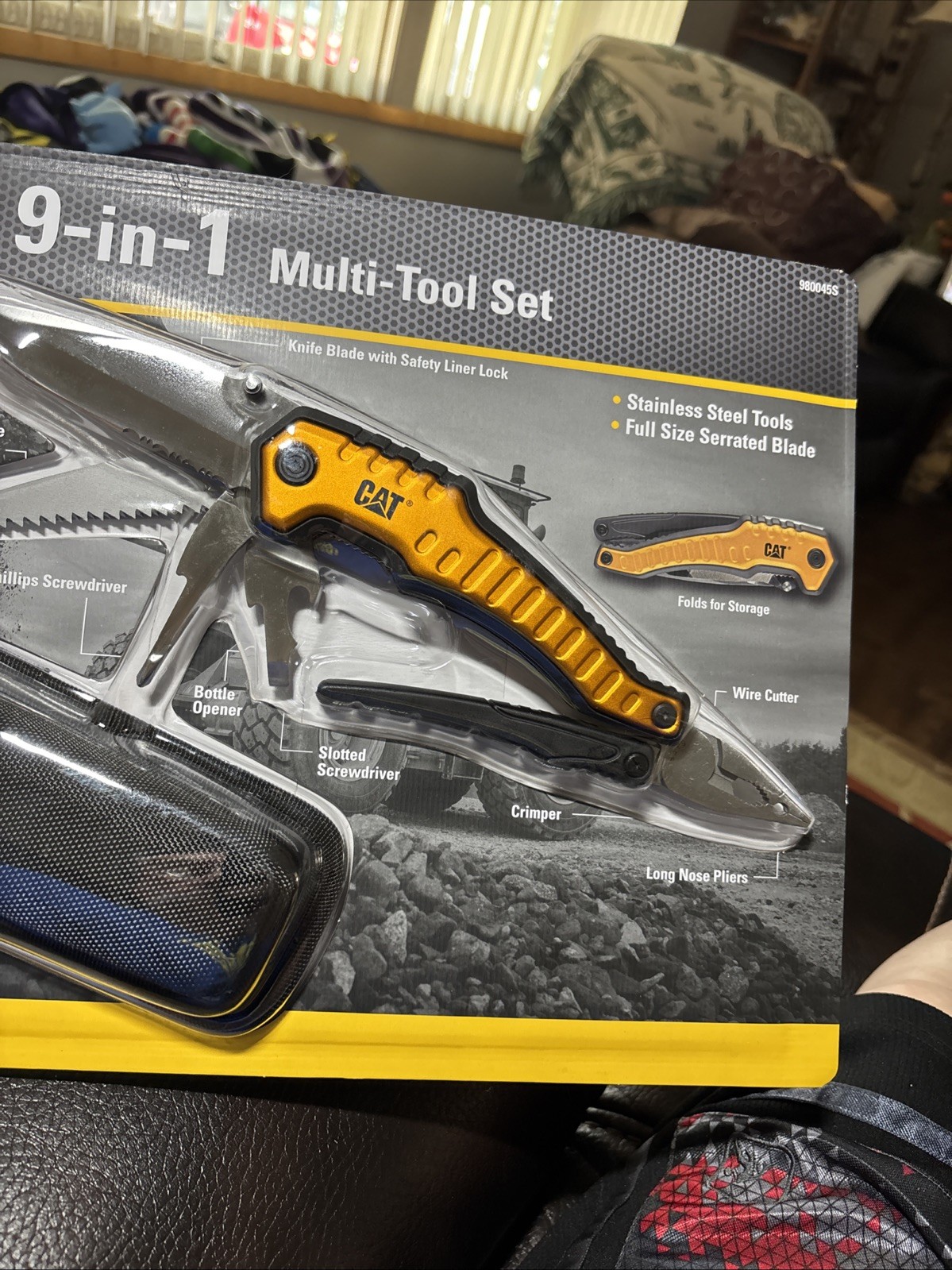 CAT XL 9-in-1 Multi-Tool Set, Stainless Steel with Belt Loop Storage Pouch NIP