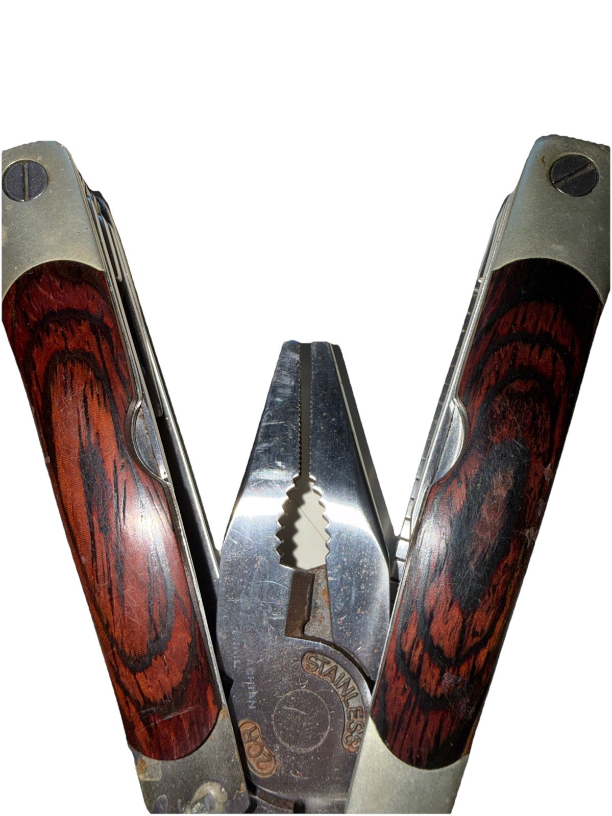 Winchester 2CR Big Wood Multi-Tool Wood Grain Grips & Nylon Sheath
