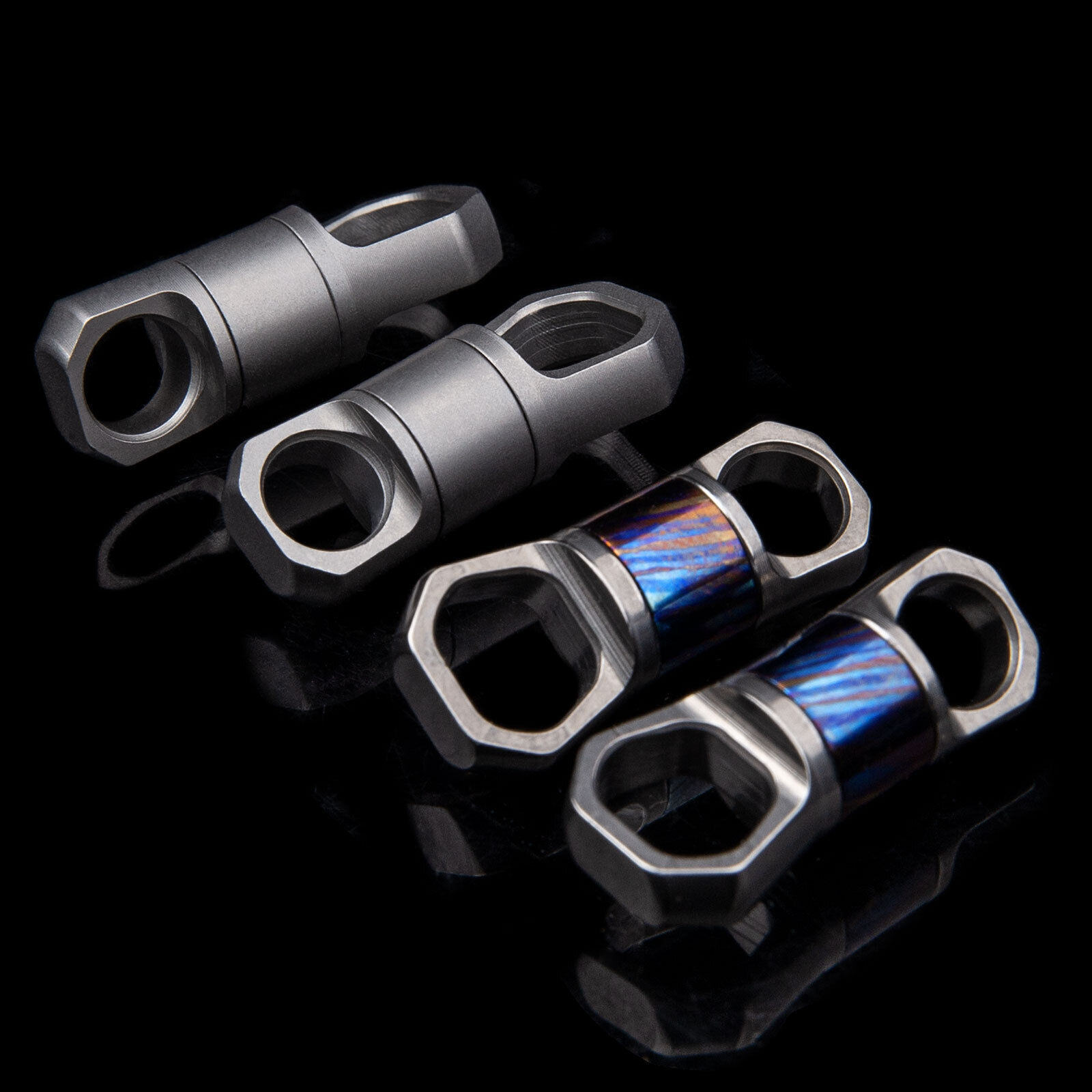 360° Flexible Rotation TC4 Titanium Car Key Hoop Ring EDC Keychain Buckle Tools