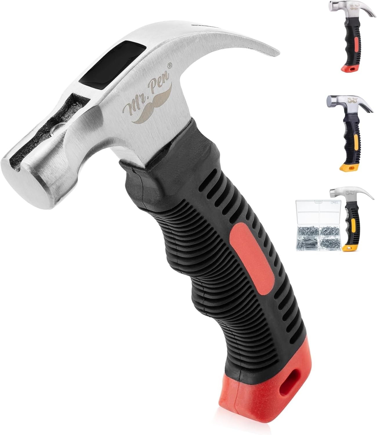 Compact 8oz Stubby Claw Hammer with Non-Slip Grip – Perfect for DIY Projects