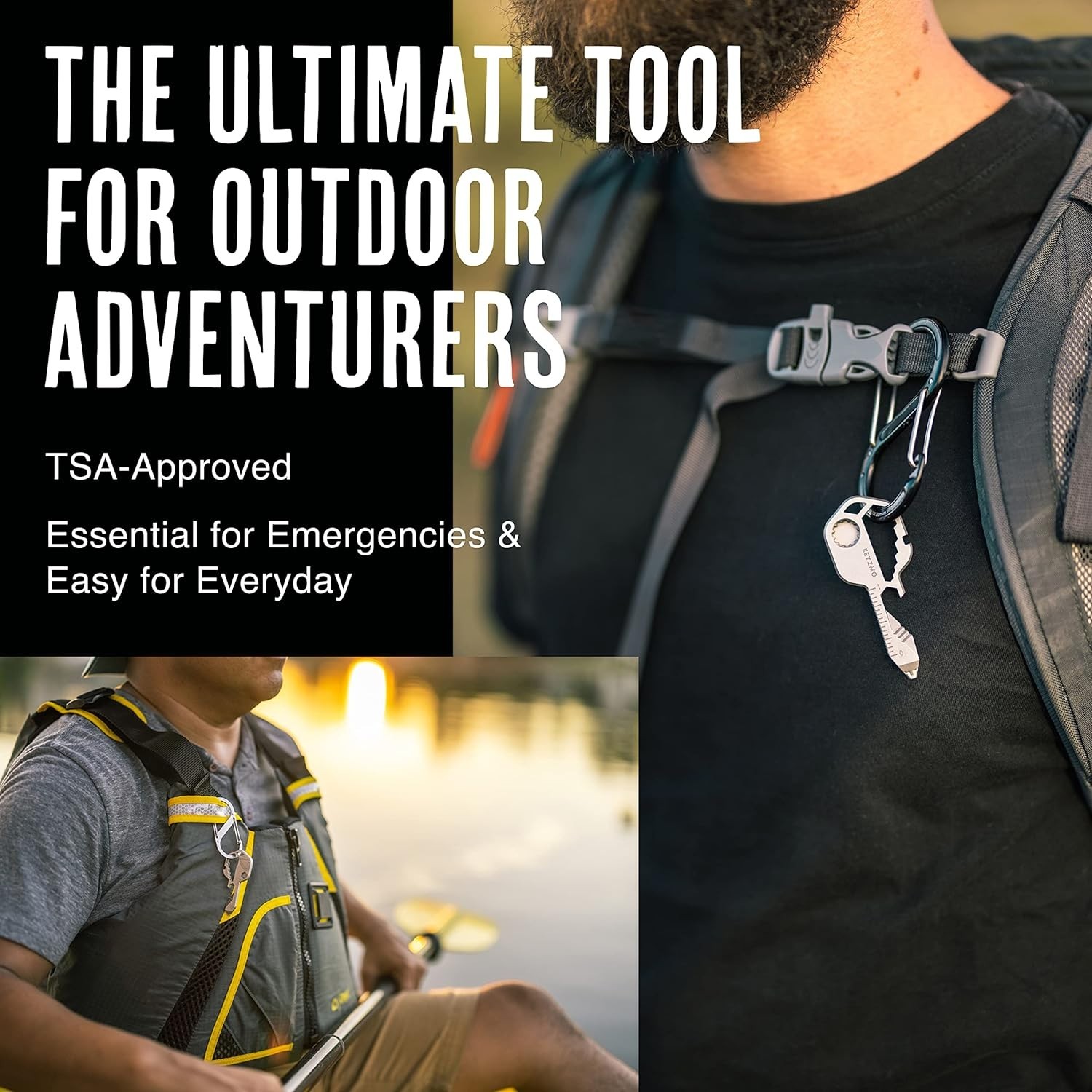KEYZMO 2 PACK – Key Shaped Pocket MultiTool, Small 16-in-1 Ultimate Utility Kit