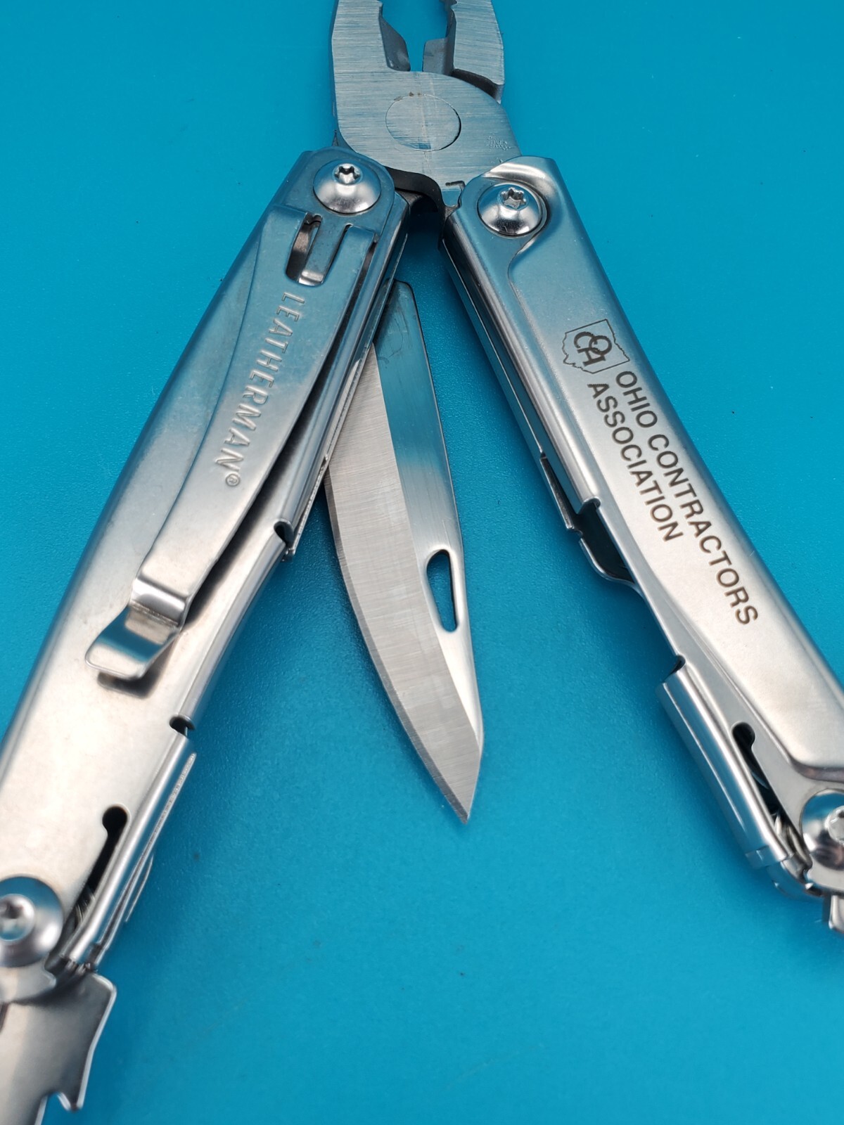 Leatherman Rev 3.8″ Multi-Tool, Stainless! OHIO CONTRACTORS ASSOCIATION