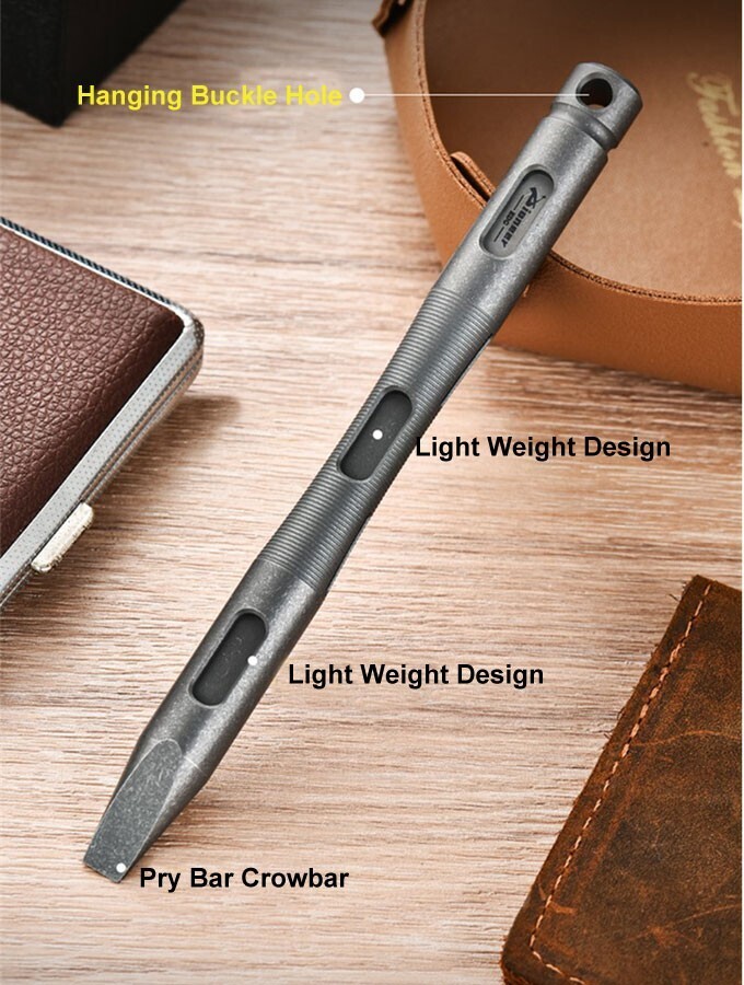 Hot EDC Solid Titanium Alloy Keychain Pry Bar Pendant Crowbar Outdoor Multi Tool