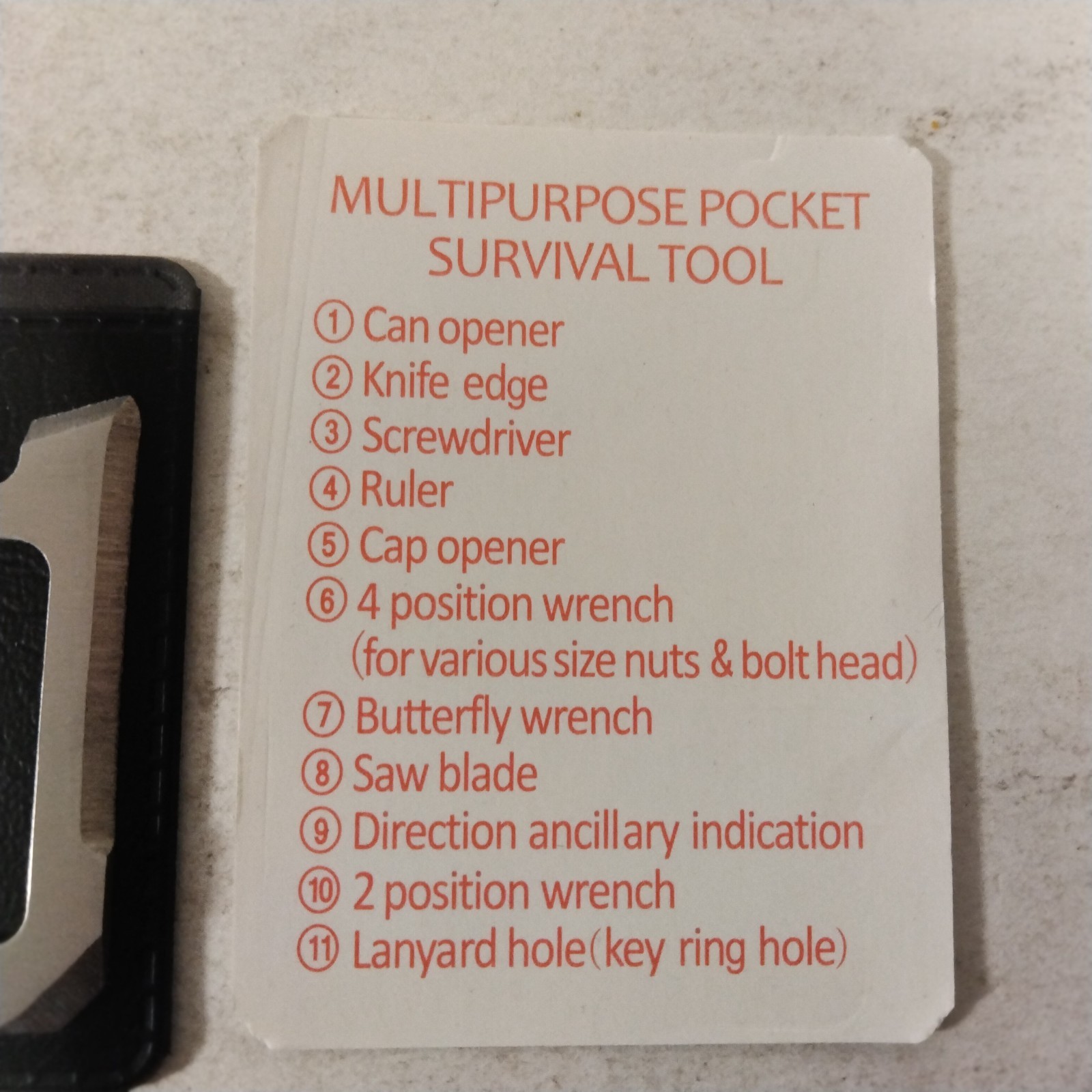 Multipurpose Pocket Survival Tool Can Opener Knife Edge Screwdriver Ruler Cap Op