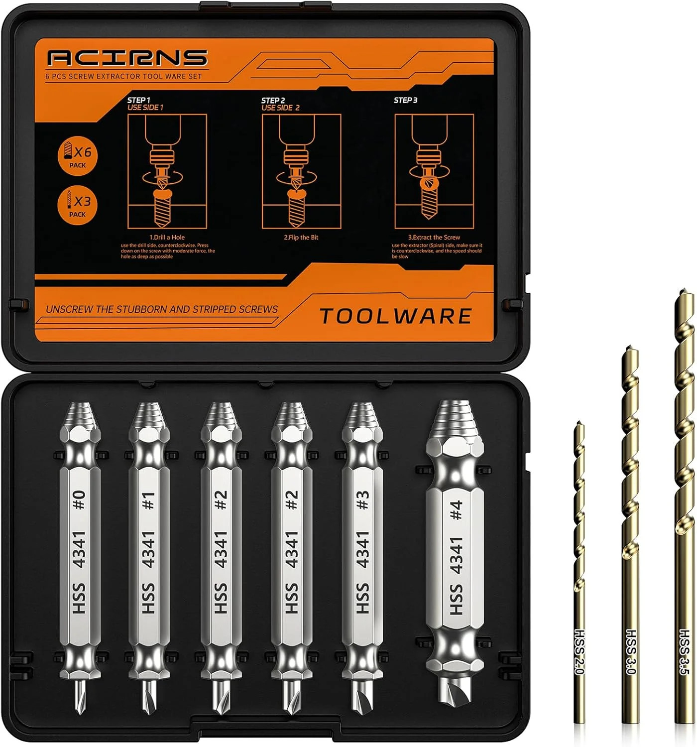 Damaged Screw Extractor Set,Fathers Day Gifts for Dad from Daughter Son,Gifts fo